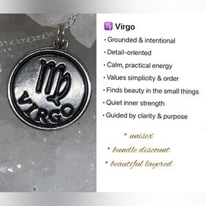 Virgo Zodiac Pendant Unisex Necklace - The Yogi Zodiac Collection